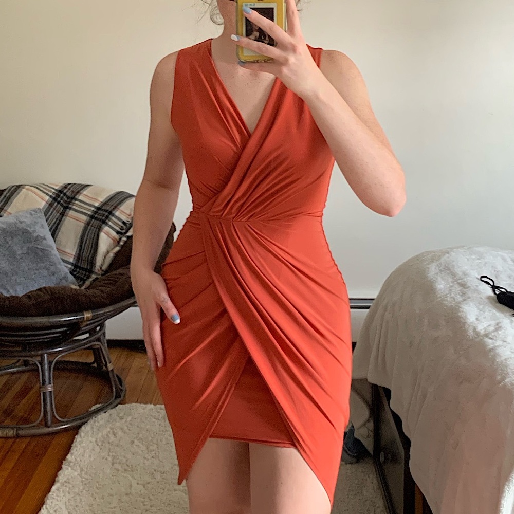 Body-con Wrap Cocktail Dress